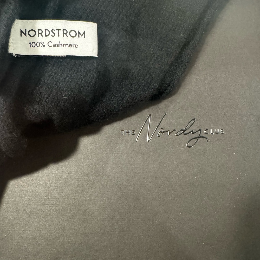 Nordstrom 100% cashmere black scarf - Picture 8 of 9